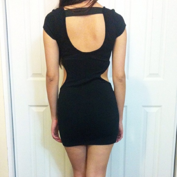 Black Cut-out Dress - Picture 3 of 3